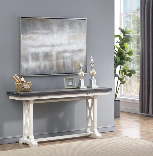 Coast2Coast Home™ Belsey Cream Console Table  with Gray Flip Top-1