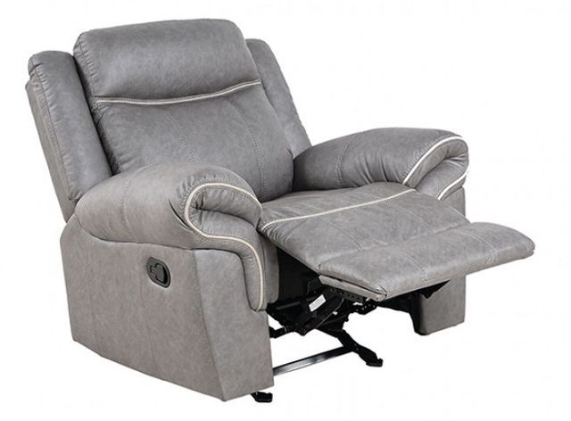 Furniture of America® Agata Warm Gray Glider Recliner-0