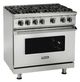 Viking® 5 Series 36'' Pure White Sealed Burner Pro Style Gas Range-3