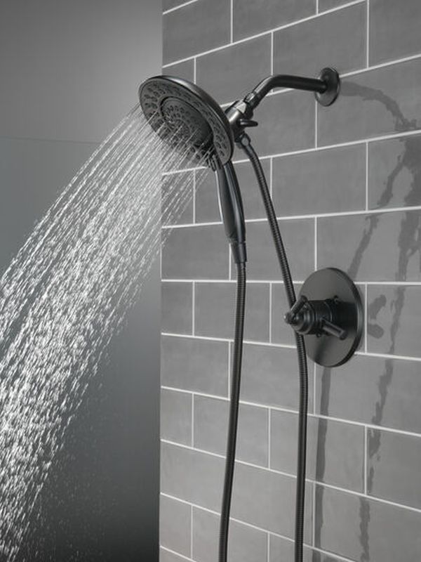 Delta Saylor® Monitor® 17 Series Matte Black Tub & Shower Trim with In2ition®-1