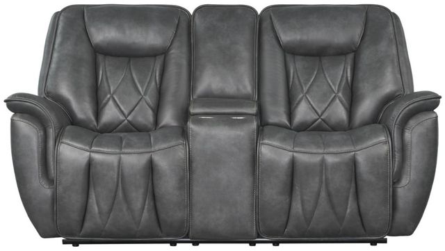 Corinthian Furniture Jordan Charcoal Power Reclining Loveseat-1