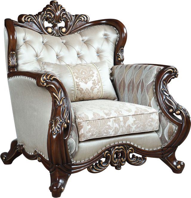 New Classic® Home Furnishings Constantine Off-White/Dark Brown Chair-0