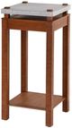 Stylecraft Norman Wyatt Home Cement Gray/Zebra Cherry Plant Stand-0