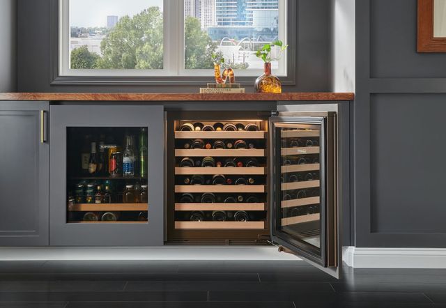 Sub-Zero® Designer Series 24" 5.1 Cu. Ft. Panel Ready Right Hinge Undercounter Beverage Center-2