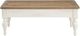 Winners Only® Augusta Rustic Brown Top Coffee Table with White Base-3