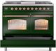 Ilve® Nostalgie II Series 40" Emerald Green Pro Style Dual Fuel Range-4
