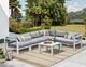 Intercon Nash 7-Piece Buff Aluminum/Fabric Outdoor Sectional Set-1