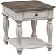 Liberty Furniture Magnolia Manor 3-Piece Weathered Brown Top Occasional Table Set with Antique White Base-3