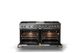 Viking® 5 Series 60" Stainless Steel Pro Style Dual Fuel (NG) Range with Brushed Brass Trim-1