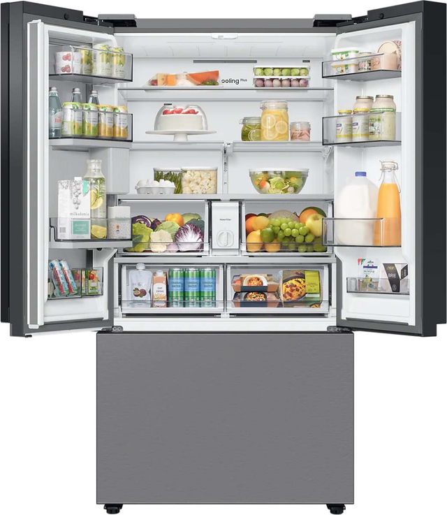 Samsung Bespoke 24.0 Cu. Ft. Pre-Built Stainless Steel Panel Counter Depth French Door Refrigerator -8
