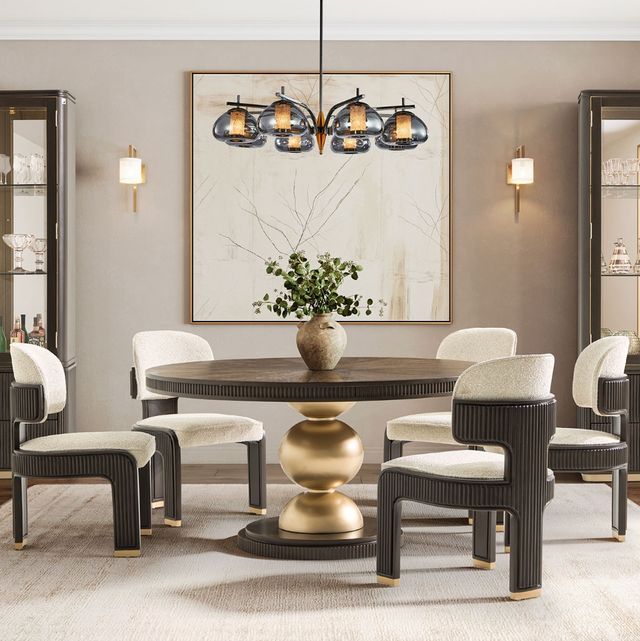 Michael Amini® West Kensington Medium Espresso Round Dining Table-1