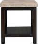 Elements International Kansas Espresso Beige/Espresso End Table-2