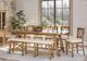 Jofran Inc. Telluride 8-Piece Gold Trestle Counter Dining Table Set-1