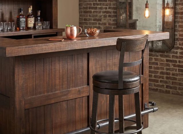Sunny Designs™ Homestead Tobacco Leaf 30" Swivel Barstool-1