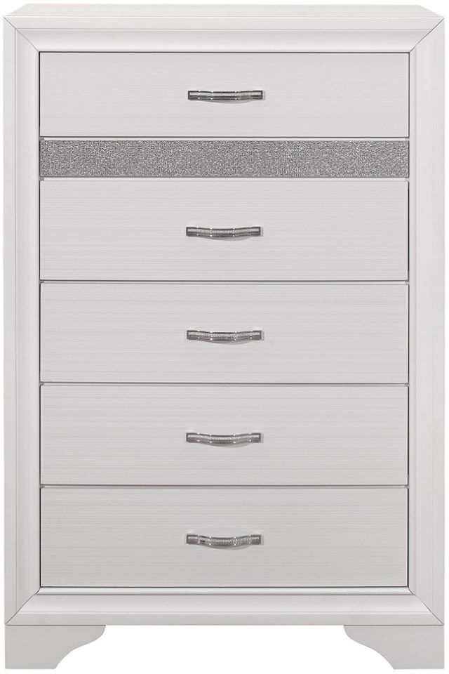 Homelegance® Luster Silver/White Glitter Chest-2