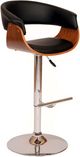 Armen Living Paris Black/Chrome/Walnut Bar Stool-0