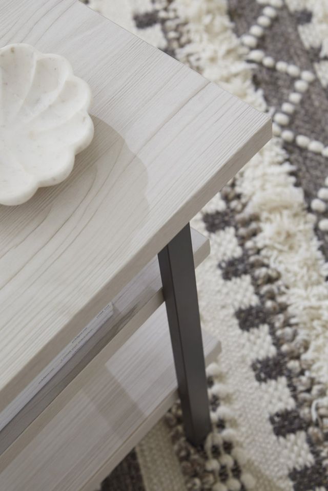 Signature Design by Ashley® Bayflynn 2-Piece Whitewash End Table with Gray Framework -3