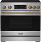 Thor Kitchen® Gordon Ramsay Collection 36" Stainless Steel Pro Style Induction Range with Tilt Panel Touch Control and Bronze Trim-0