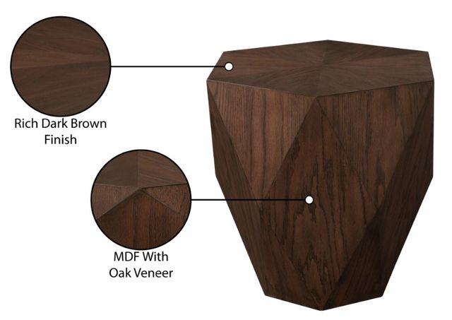 Meridian Furniture Diamante Brown End Table-3