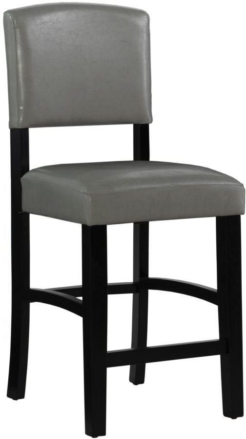 Linon Monaco Black/Dove Gray Counter Stool-0