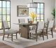 Elements International Conner 7-Piece Oak Standard Height Dining Set-1
