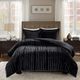 Olliix by Madison ParkDuke Black Full/Queen Faux Fur Comforter Mini Set-0
