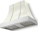 La Cornue CornuFé Cascade 36" Pure White Wall Mounted Range Hood with Polished Chrome Trim-0