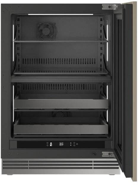 U-Line®  Home Collection 24" 4.9 Cu. Ft. Panel Ready Dual-Zone Beverage Center with Glass Door-1