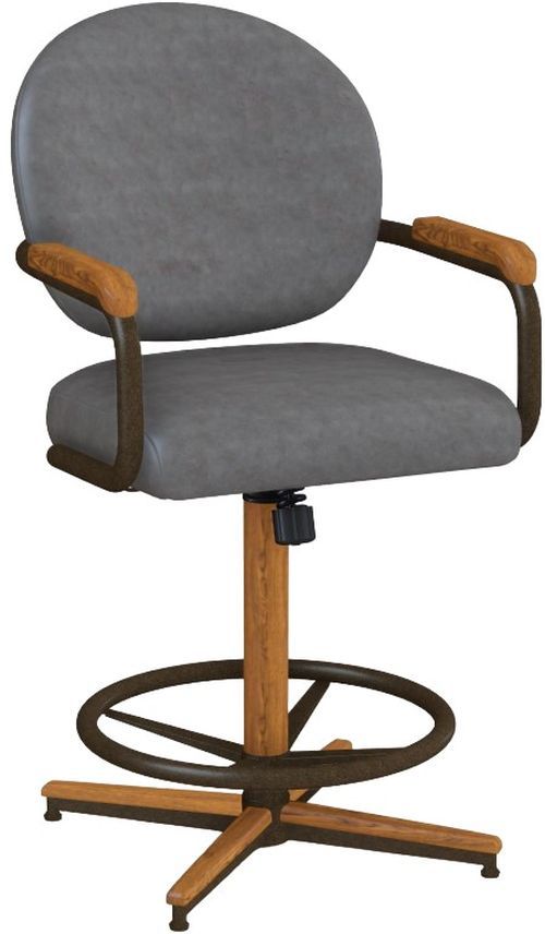 Chromcraft™ Customizable Chambers 26" Counter Chair with Narrow Wood Caps-0