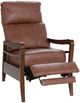 Best® Home Furnishings Ryberson Cognac/Dark Walnut Leather Manual High Leg Recliner-2