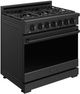 Thor Kitchen® Gordon Ramsay 36" Black Freestanding Pro Style Gas Range-2
