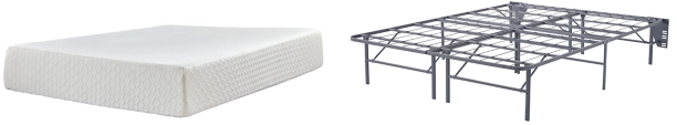 Sierra Sleep® by Ashley® Chime 2-Piece 12" Memory Foam and Better than a Boxspring Foundation King Mattress Set-0