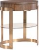 Hooker® Furniture Eleana Light Caramel Oval Nightstand with Sunlit Bronze Base-0