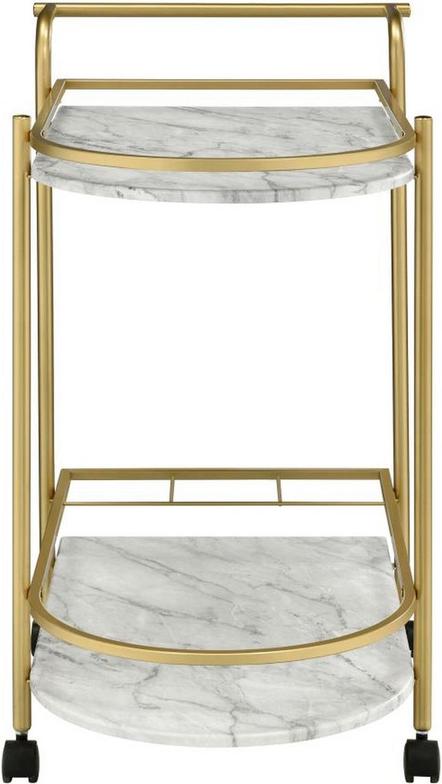 Coaster® Desiree Gold Rack Bar Cart-1