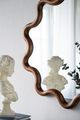 A & B Home Dark Brown Unique Wall Mirror-4