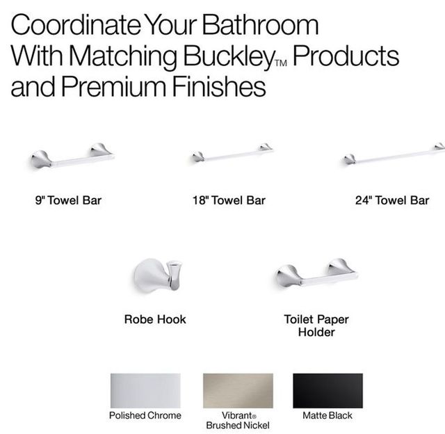 KOHLER® Buckley™ Polished Chrome Robe Hook-2