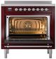 Ilve® Nostalgie II Series 36" Burgundy Pro Style Induction Range-1