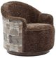 Best® Home Furnishings Customizable Field & Stream Home April Multi-Fabric Swivel Glider Chair with Dark Walnut Base-0