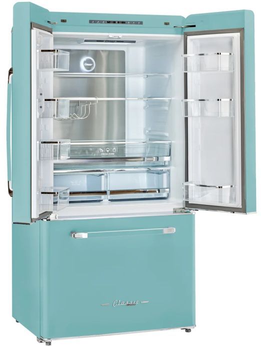 Unique® Appliances 36" 21.4 Cu. Ft. Ocean Mist Turquoise Counter Depth French Door Refrigerator-2