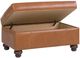 Smith Brothers Customizable 900 Leather Storage Ottoman with Turned Leg-1