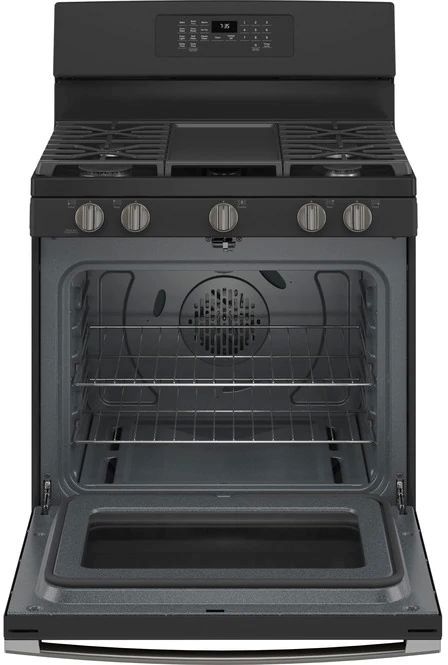 GE® 30" Fingerprint Resistant Black Slate Free Standing Gas Range-1