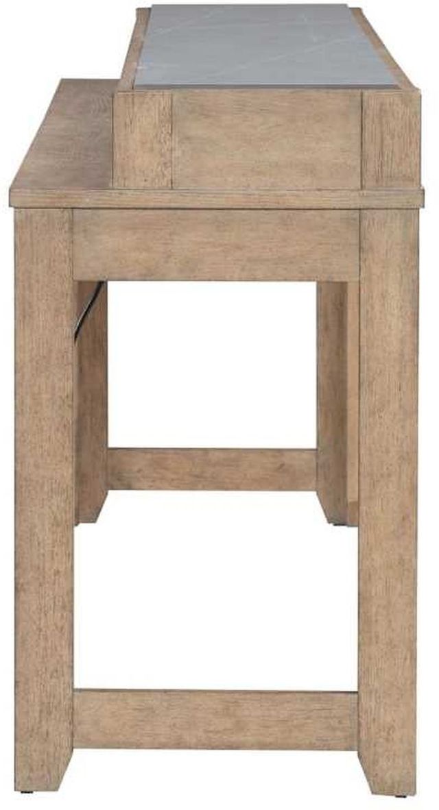 Liberty Furniture Millstone Gray Console Bar Table with Nutmeg Base-3