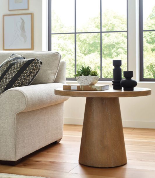 Hammary® Hidden Treasures Brown Large Pod End Table-1