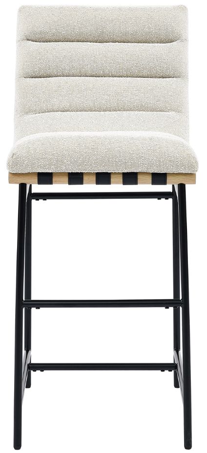 Steve Silver Co. Nicco 2-Piece Black/Eggshell 30" Bar Stool Set-3