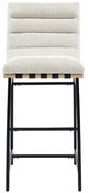 Steve Silver Co. Nicco 2-Piece Black/Eggshell 30" Bar Stool Set-3