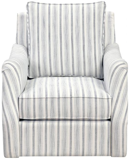 Homelegance® Bowden Blue/White Swivel Chair-2