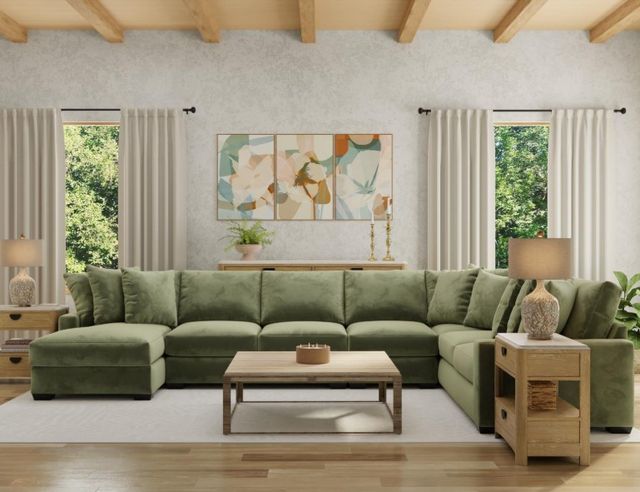 Corinthian Furniture Rayne 4-Piece Pamela Agate U-Shape Chaise Sectional-1