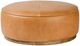 Four Hands Sinclair Palermo Butterscotch Leather Large Round Ottoman-2