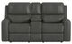 Flexsteel® Linden Charcoal Power Reclining Loveseat with Console, Power Headrests and Lumbar-2
