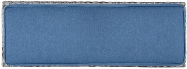 Signature Design by Ashley® Naples Beach Blue/Light Gray Fabric/Wicker Outdoor Bench-3
